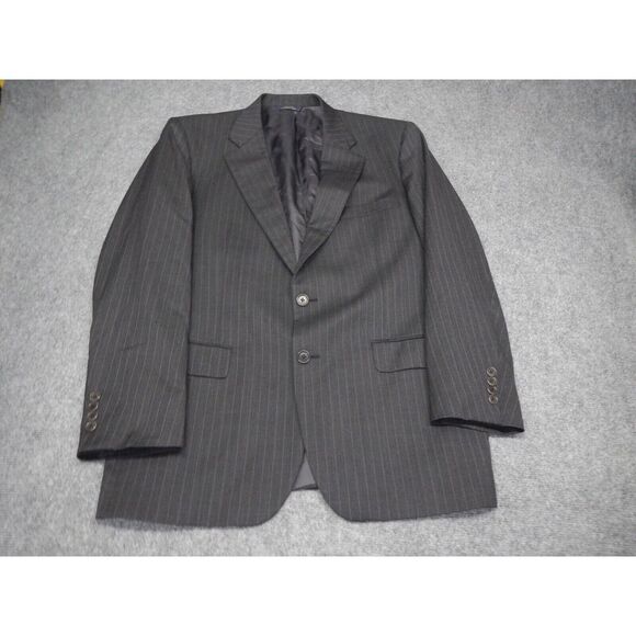 Brooks Brothers 1818 Madison Fit Blazer Suit Jacket 42R Gray Pinstripe 100% Wool - Picture 1 of 15